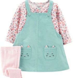 CARTER'S Baby girl 2 piece corduroy jumper set